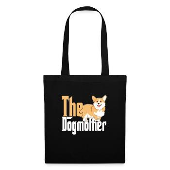 Corgi Dog Mom Dogmother Dogs Mommy - Stoffbeutel - Schwarz - Vorne