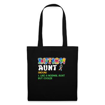 Autism Awareness Aunt autistic child - Tote Bag - black - Front