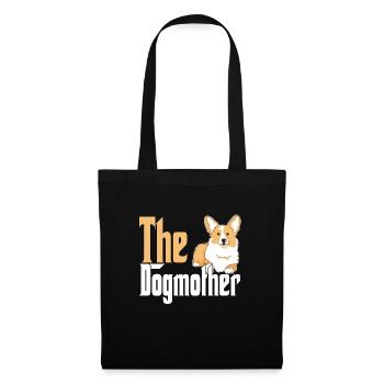 Corgi Dog Mom Dogmother Dogs Mommy - Stoffbeutel - Schwarz - Vorne