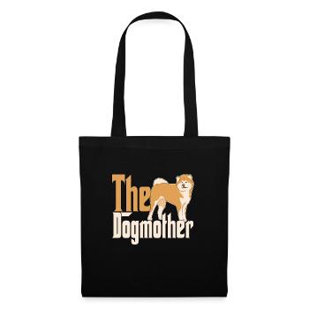 Akita Chien Maman Chienne Chiens Maman - Sac en tissu - noir - Devant