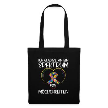 Autisme Je crois au spectre des possibilités - Sac en tissu - noir - Devant
