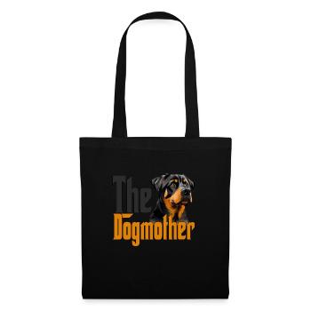 Rottweiler Chien Maman Chienne Chiens Maman Rottie - Sac en tissu - noir - Devant