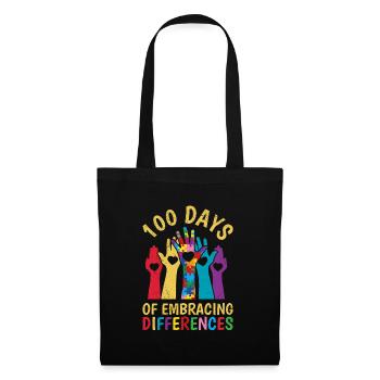 100 jours de diversité et d’inclusion solidaire - Sac en tissu - noir - Devant