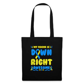 Down Syndrome Awareness Loop Trisomy 21 - Tote Bag - black - Front
