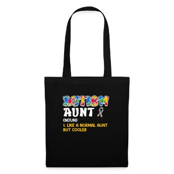 Autism Awareness Aunt autistic child - Tote Bag - black - Front