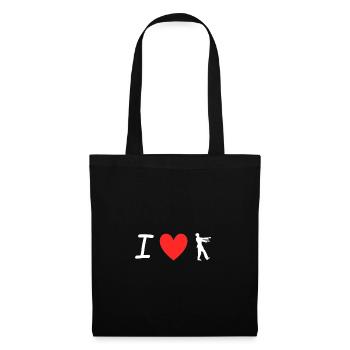 J’adore Zombies Funny - Sac en tissu - noir - Devant