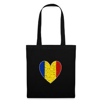 Romania Heart Art Design - Tote Bag - black - Front