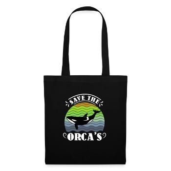 Save the Whales Orka Whale Conservation Environment - Tote Bag - black - Front