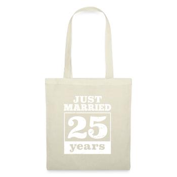 Just married 25 years Silberhochzeit - Stoffbeutel - Natur - Vorne