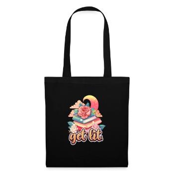 Obtenez Lit Book Lover Rat de bibliothèque et lecteur - Sac en tissu - noir - Devant
