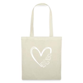 Amateur de livres Book Heart Bookworm Book lover - Sac en tissu - nature - Devant