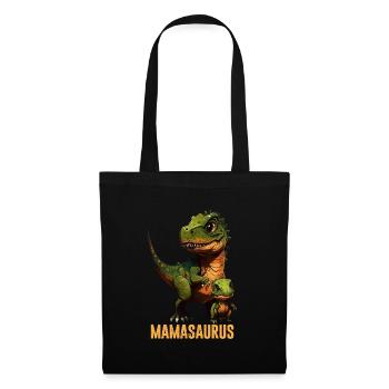Mamasaurus Muttertag Mama Dinosaurier - Stoffbeutel - Schwarz - Vorne