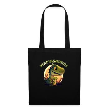 Mamasaurus Muttertag Mama Dinosaurier Mama Saurus - Stoffbeutel - Schwarz - Vorne