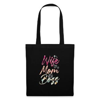 Femme Maman Boss Superviseur de la fête des mères - Sac en tissu - noir - Devant