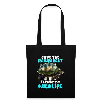 Save the rainforest Wildlife Conservation - Tote Bag - black - Front