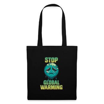 Protection du climat Stopper le réchauffement climatique Respectueux du climat - Sac en tissu - noir - Devant