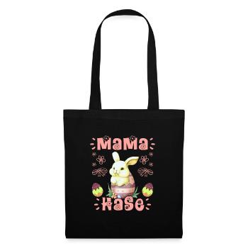 Hasen Mama Hase Osterhasen Osterfreunde Ostern - Stoffbeutel - Schwarz - Vorne
