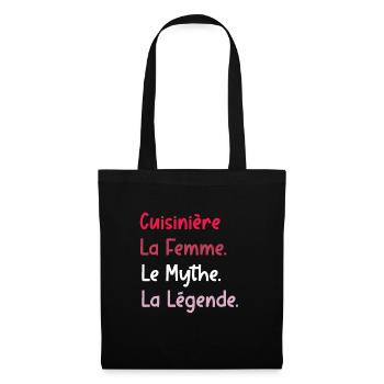 cuisinière - Sac en tissu - noir - Devant