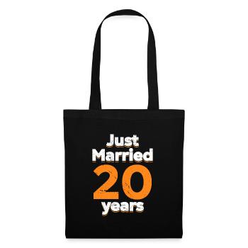 Just Married 20 Years 20th Wedding Anniversary - Tote Bag - black - Front
