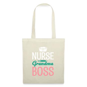 Krankenschwester Oma Chefin Muttertag Granny Boss - Stoffbeutel - Natur - Vorne