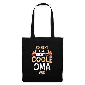Coole Oma Weltbeste Oma Muttertag Großmutter - Stoffbeutel - Schwarz - Vorne