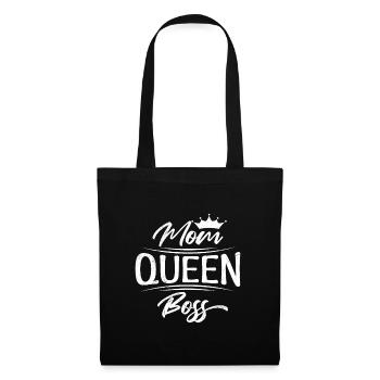 Queen Mama Chef Maman Maman Boss Fête des mères - Sac en tissu - noir - Devant