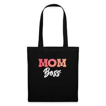 Mama Boss Muttertag starke Mama coole Mutter - Stoffbeutel - Schwarz - Vorne