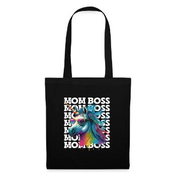 Mama Boss Licorne Fête des mères forte Mama Bossy - Sac en tissu - noir - Devant