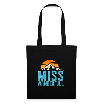 Wanderfull Hikers Summit Sports Mountaineers - Tote Bag - black - Front