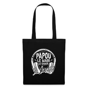 Cadeaux papa fête des pères gamer jeux-vidéos mari - Sac en tissu - noir - Devant