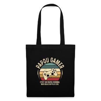 Cadeaux papa fête des pères gamer jeux-vidéos - Sac en tissu - noir - Devant