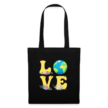Save the Earth LOVE Mission Earth Environmental Protection - Tote Bag - black - Front