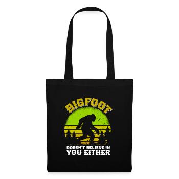 Bigfoot mountain fan hiker funny outdoorsman - Tote Bag - black - Front