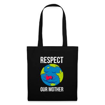 Jour de la Terre Dire: Respectez notre mère la Terre Mère - Sac en tissu - noir - Devant