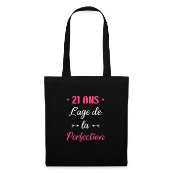 L'âge de la perfection 21 ans - Sac en tissu - noir - Devant