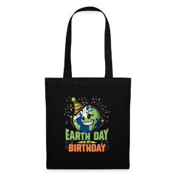 Earth Day ist mein Geburtstag Umweltschützer - Stoffbeutel - Schwarz - Vorne