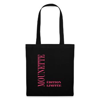 Edition limitée mounette - Sac en tissu - noir - Devant