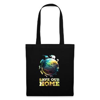 Save our home Planet Save the Earth Nature Conservation - Tote Bag - black - Front