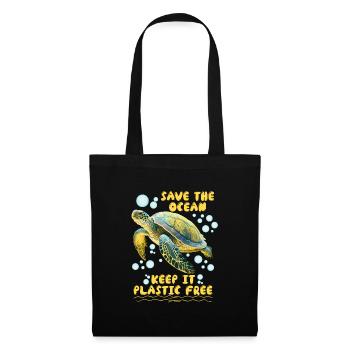 Save the Turtles Save the Ocean Conservation - Sac en tissu - noir - Devant