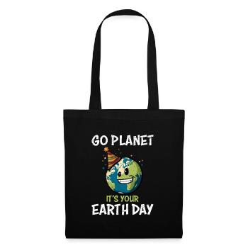 Go Planet It's Your Earth Day - Tote Bag - black - Front