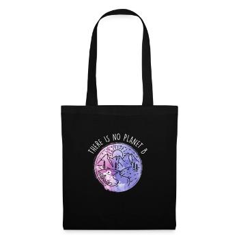 There is no Planet B Earth Day Umweltschutz - Stoffbeutel - Schwarz - Vorne