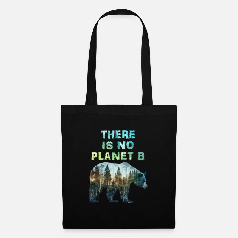 There is no Planet B Umweltschutz Earth Day - Stoffbeutel - Schwarz