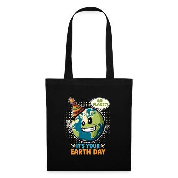 Earth Day Mission Erde & Klimaschutz Umwelt - Stoffbeutel - Schwarz - Vorne