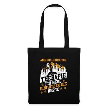 Others go to therapy I'm going to the mountains - Tote Bag - black - Front