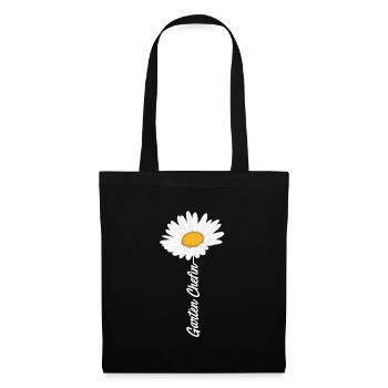 Gänseblümchen Garten Chefin Flower Power - Stoffbeutel - Schwarz - Vorne