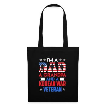 Veteran Grandpa Dad Soldier America Military Fan - Tote Bag - black - Front