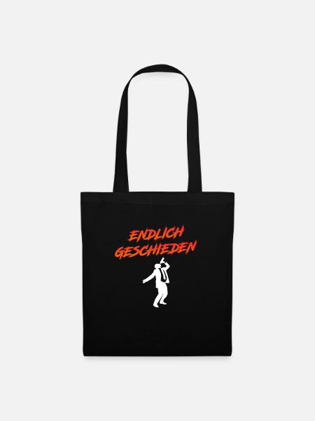 Endlich geschieden Scheidungsparty Scheidung - Stoffbeutel - Schwarz