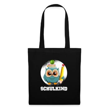 Schulkind Grundschule Einschulung 1. Klasse - Stoffbeutel - Schwarz - Vorne