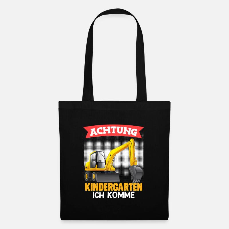 Kindergarten ich komme Kindergartenkinder Kiga - Stoffbeutel - Schwarz