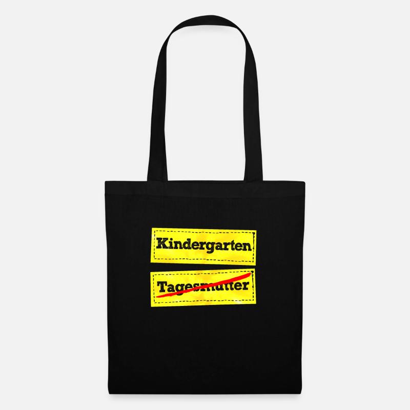 Hallo Kindergarten Tschüss Tagesmutter Vorschule - Stoffbeutel - Schwarz